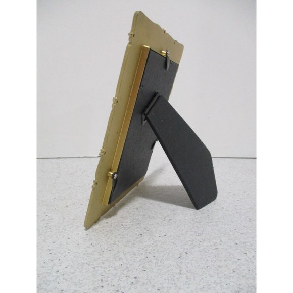 *Charming Marbleized Pink Enamel Daisies Rhinestone Table Top Frame - 3" x 4.5" - Picture 3 of 5